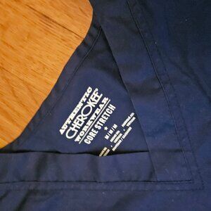 Cherokee Men and Women Scrubs Top with V-Neck 4725, Navy